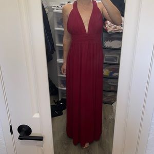 Xs tfnc red bridesmaid dress